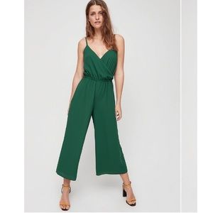 NEW Aritzia Wilfred Melodie Jumpsuit Forest Green